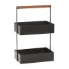 Grayson Lane 2-Tier Black Metal Storage Basket