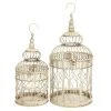 Grayson Lane Vintage Cream Metal Birdcages - Set of 2