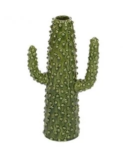 Grayson Lane Green Ceramic Cactus Vase