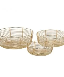 Grayson Lane Gold Metal Bowls - Set of 3