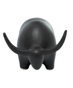 Grayson Lane Contemporary Black Ceramic Bull Sculpture -GRAYSON LANE shop 330862765 AlternateImage3 l