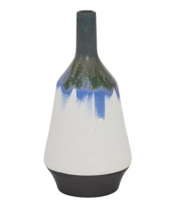 Grayson Lane Contemporary Blue Black and White Ceramic Vase