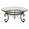 Grayson Lane Clear Glass and Metal Serving Bowl