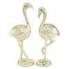 Grayson Lane Gold Flamingo Aluminum Sculptures - Set of 2