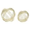 Grayson Lane Gold Metal Geometric Sculptures - Set of 2