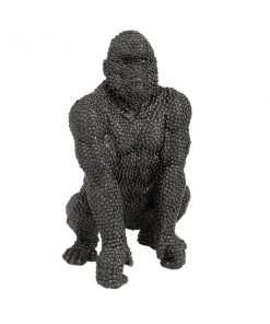 Grayson Lane Black Polystone Gorilla Sculpture