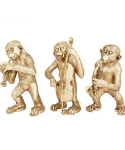 Grayson Lane Gold Polystone Monkey Sculpture