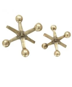 Grayson Lane Gold Aluminum Geometric Scultures - Set of 2