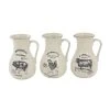 Grayson Lane White Farmhouse Porcelain Vases - Set of 3