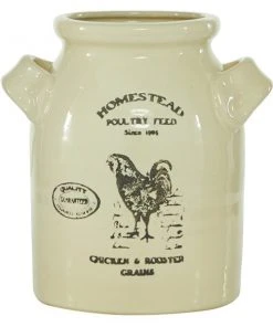 Grayson Lane Beige Ceramic Farmhouse Vase