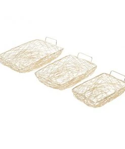 Grayson Lane Gold Metal Trays - Set of 3 -GRAYSON LANE shop 330862837 AlternateImage4 l