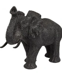 Grayson Lane Black Polystone Elephant Sculpture