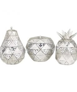 Grayson Lane Silver Polystone Sculptures - Set of 3