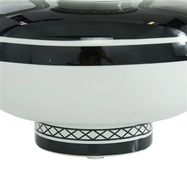 Grayson Lane White and Black Ceramic Vase 4 Grayson Lane White and Black Ceramic Vase - Image 4