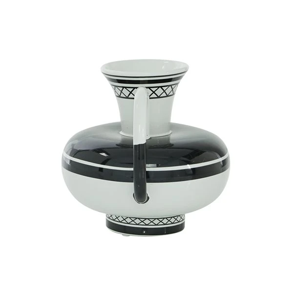 Grayson Lane White and Black Ceramic Vase 5 Grayson Lane White and Black Ceramic Vase - Image 5