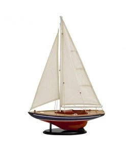 Grayson Lane Dark Brown Wood Sail Boat Sculpture