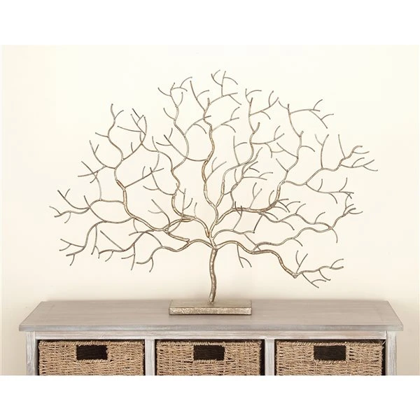 Grayson Lane Silver Metal Tree Sculpture 2 Grayson Lane Silver Metal Tree Sculpture - Image 2