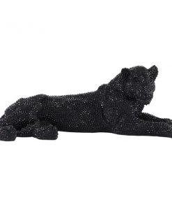 Grayson Lane Black Polystone Leopard