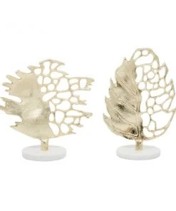 Grayson Lane Gold Aluminum Leaf Sculptures - Set of 2 -GRAYSON LANE shop 330862875 AlternateImage4 l