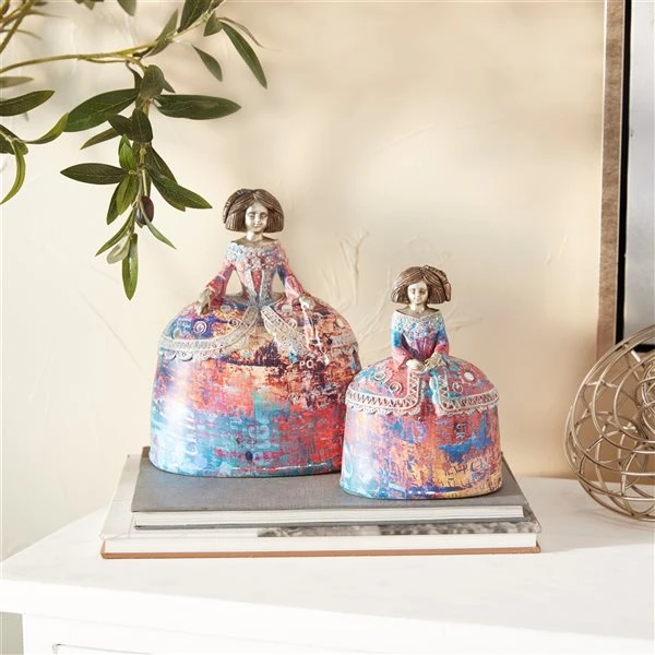 Grayson Lane Multicolour Tuscan Polystone Sculptures - Set of 3 2 Grayson Lane Multicolour Tuscan Polystone Sculptures - Set of 3 - Image 2