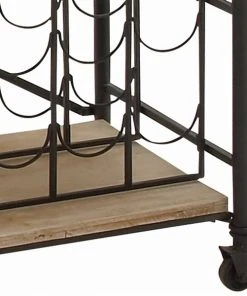 Grayson Lane 48-in x 31-in Brown Metal Wine Rack -GRAYSON LANE shop 330862879 AlternateImage2 l