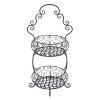 Grayson Lane 2-Tier Black Basket Stand