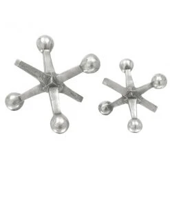 Grayson Lane Silver Aluminum Geometric Scultures - Set of 3