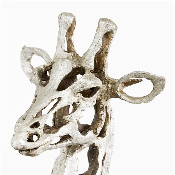 Grayson Lane Silver Polystone Giraffe 3 Grayson Lane Silver Polystone Giraffe - Image 3