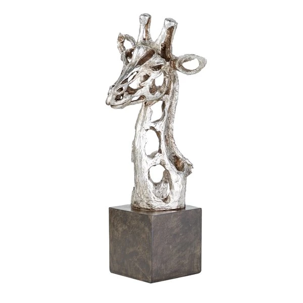 Grayson Lane Silver Polystone Giraffe 1 Grayson Lane Silver Polystone Giraffe