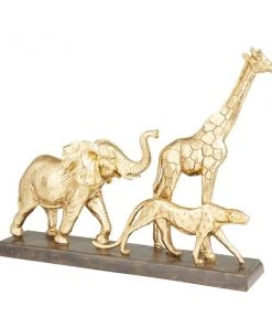 Grayson Lane Gold Polystone Safari Animals Sculpture