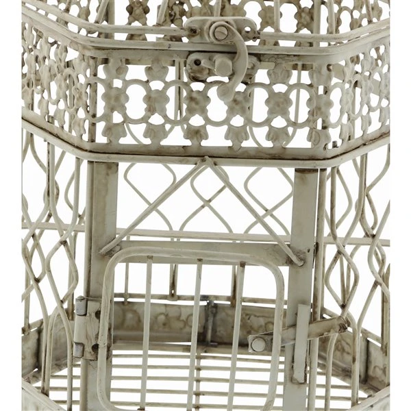 Grayson Lane Cream Metal Birdcages - Set of 2 3 Grayson Lane Cream Metal Birdcages - Set of 2 - Image 3
