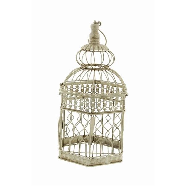 Grayson Lane Cream Metal Birdcages - Set of 2 4 Grayson Lane Cream Metal Birdcages - Set of 2 - Image 4