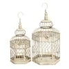 Grayson Lane Cream Metal Birdcages - Set of 2