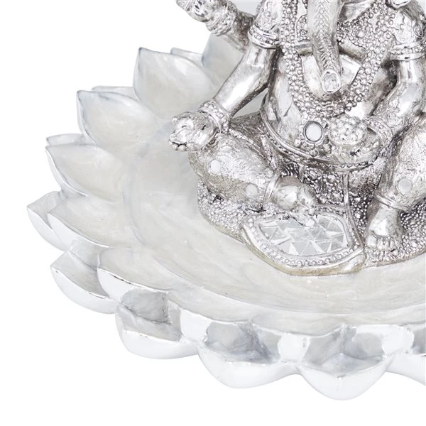 Grayson Lane Silver Polystone Zen Sculpture 2 Grayson Lane Silver Polystone Zen Sculpture - Image 2