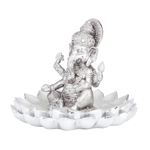 Grayson Lane Silver Polystone Zen Sculpture 3 Grayson Lane Silver Polystone Zen Sculpture - Image 3