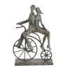 Grayson Lane Grey Polystone Couple on Bicycle