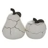 Grayson Lane White Domolite Fruit Sculptures - Set of 2