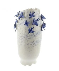 Grayson Lane White and Blue Ceramic Vase with Birds -GRAYSON LANE shop 330862912 AlternateImage4 l