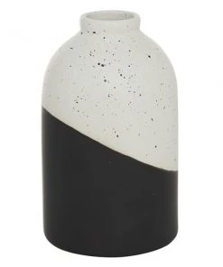 Grayson Lane Contemporary Black and White Ceramic Vase