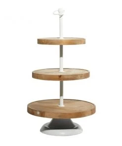 Grayson Lane 3-Tier Wooden Cake Stand