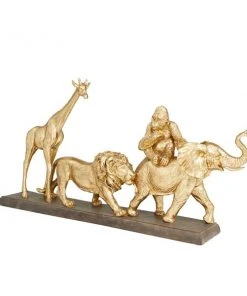 Grayson Lane Gold Safari Animals Polystone Sculpture