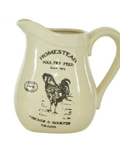 Grayson Lane Farmhouse Beige Decorative Ceramic Vase