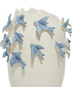 Grayson Lane White Ceramic Vase with Birds -GRAYSON LANE shop 330862933 AlternateImage3 l