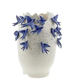 Grayson Lane White Ceramic Vase with Birds -GRAYSON LANE shop 330862933 AlternateImage4 l