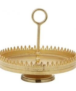 Grayson Lane Gold Aluminum Tray Stand