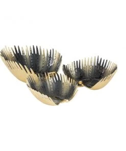 Grayson Lane Gold Aluminum Bowls - Set of 3