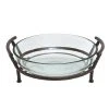 Grayson Lane Metal and Clear Glass Serving Bowl