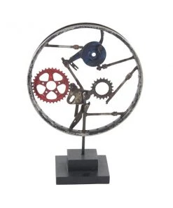 Grayson Lane Grey Metal Wheel Sculpture