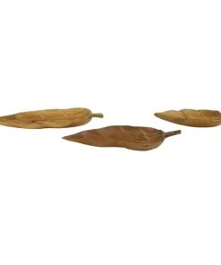 Grayson Lane Brown Teak Wood Trays - Set of 3 -GRAYSON LANE shop 330862947 AlternateImage4 l