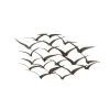Grayson Lane 26-in H x 47-in W Black Metal Coastal Birds Wall Accent